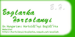 boglarka hortolanyi business card